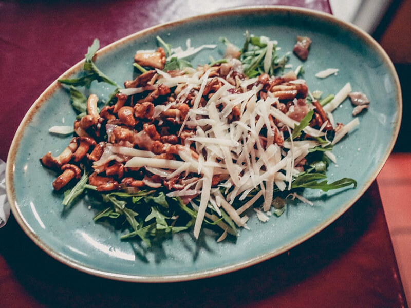 Pfifferlinge mit Rucola Pfifferlinge mit Rucola