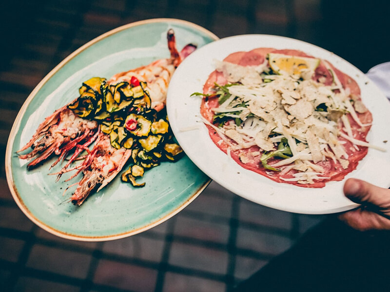 Hummer und Rindercarpaccio Hummer und Rindercarpaccio